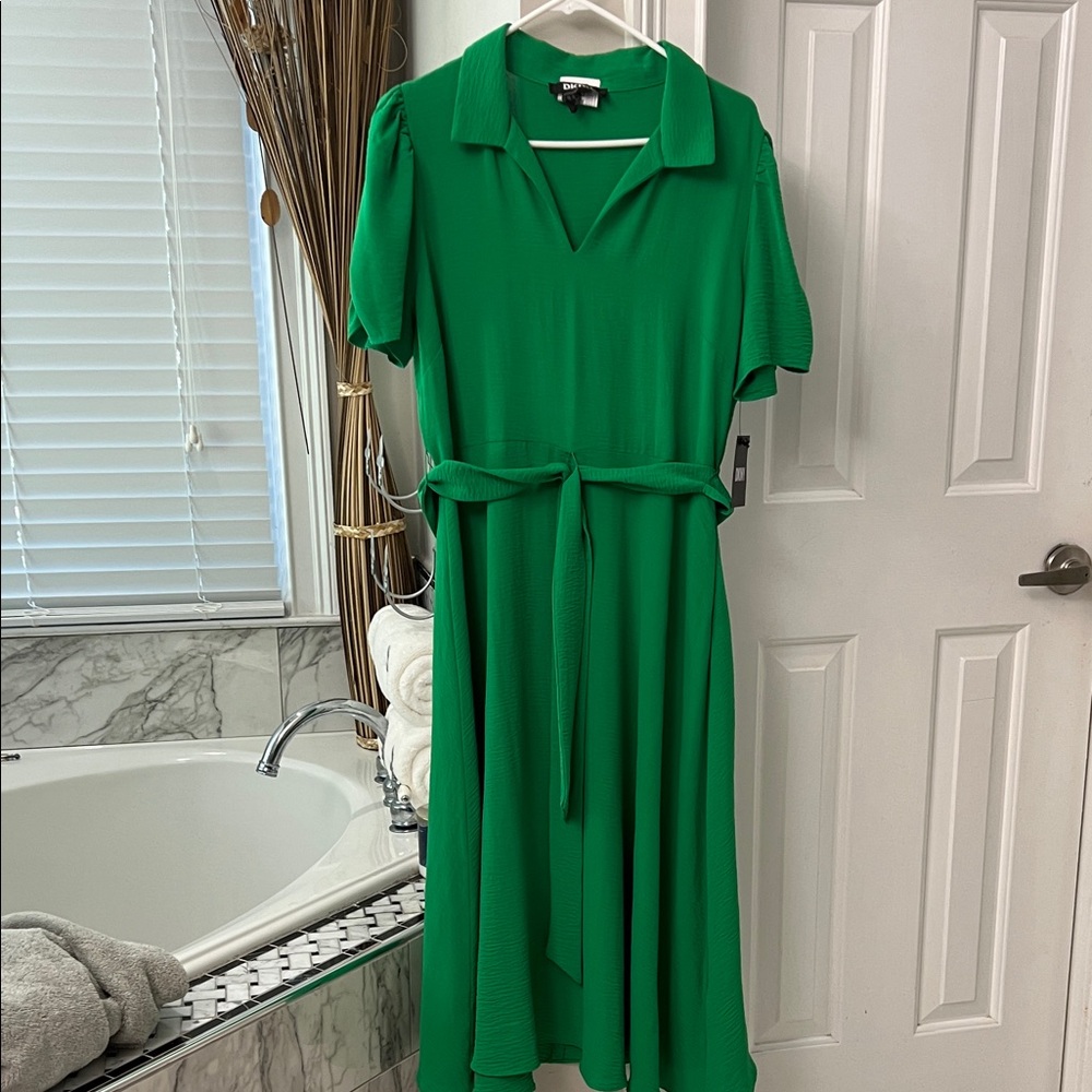 DKNY Emerald Green Midi Dress